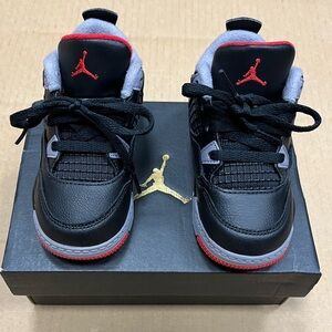 JORDAN 4 Retro “BRED Reimagined” Toddler size 8C.
